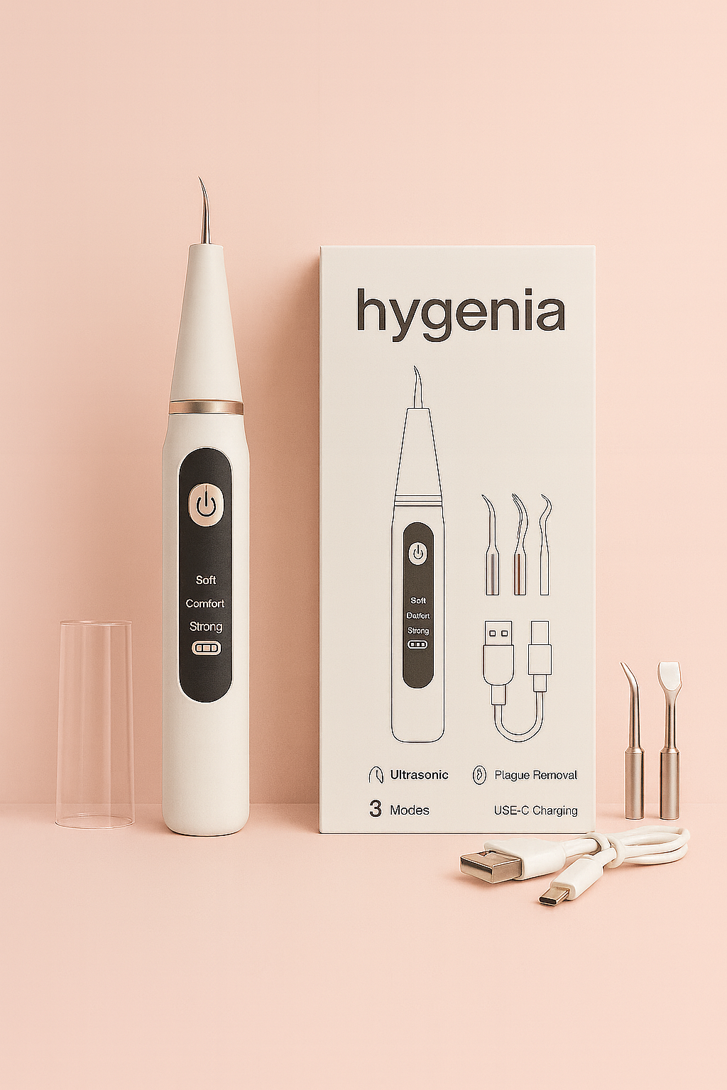 Ultrasonic Tooth Cleaner - Remove Plaque & Stains at Home