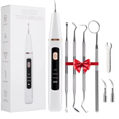 Ultrasonic Tooth Cleaner - Remove Plaque & Stains at Home