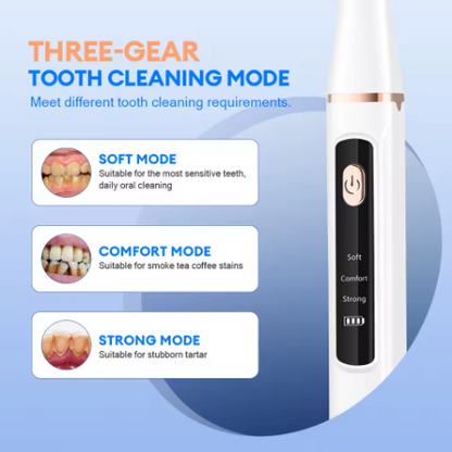 Ultrasonic Tooth Cleaner - Remove Plaque & Stains at Home