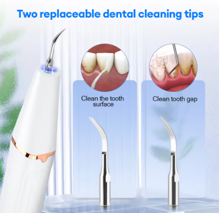 Ultrasonic Tooth Cleaner - Remove Plaque & Stains at Home